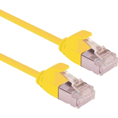 Immagine di Roline 21.15.3327 RJ45 cavo di rete, patch CAT 6A U/UTP 5.00 m Giallo non schermato, Privo alogeni, Ritardante fiamma 1 pz.
