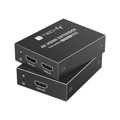 Immagine di Techly 366587 Extender HDMI 4K@60Hz su Cavo Cat.6/6A/7 Fino a 50m PoC Nero