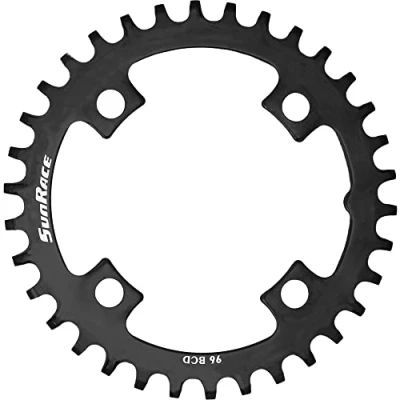 Immagine di Vassoio mono esterno a 4 razze Sunrace 96 CRMS00 1X10 11 12V