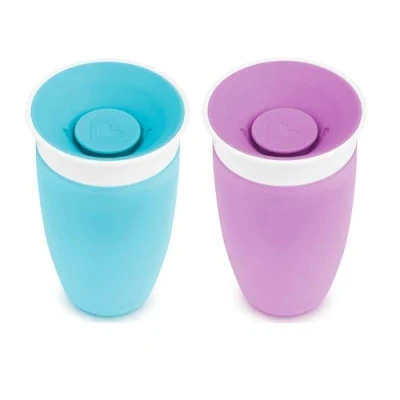 Immagine di Munchkin Miracle 360 ​Tazza di Apprendimento Blu/Viola, 296 ml/10 oz, Confezione da 2