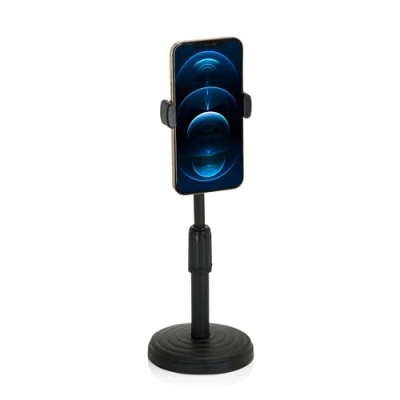 Immagine di hjh OFFICE supporto per cellulare da tavolo FLEXMOBI II cellulare, regolabile in altezza, accessori nero 830044