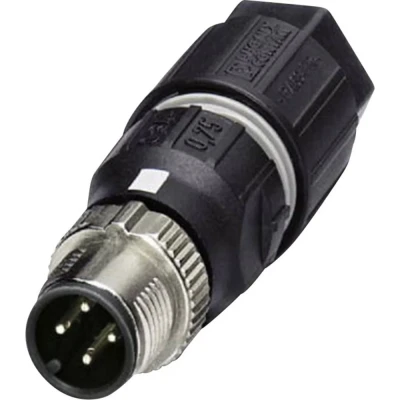 Immagine di Phoenix Contact 1521591 Connettore non confezionato per sensore o attuatore M12 Spina dritta Numero di poli: 4 1 pz.