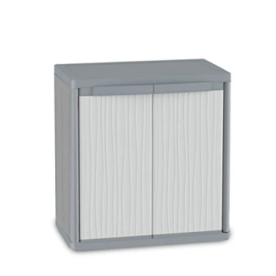 Immagine di Terry, Jumbo 900 Wave, Armadio da Esterno Interno a Due Ante, 2 Ripiani Interni Regolabili. Materiale: Plastica, Dimensioni: 89,7x53,7x94,5 cm