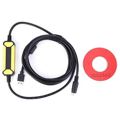 Immagine di cavo di programmazione antipolvere impermeabile adatto per FX1S/1N/2N/3U serie FX PLC USB SC09 2,5 metri, WIN7/per XP/per VISTA