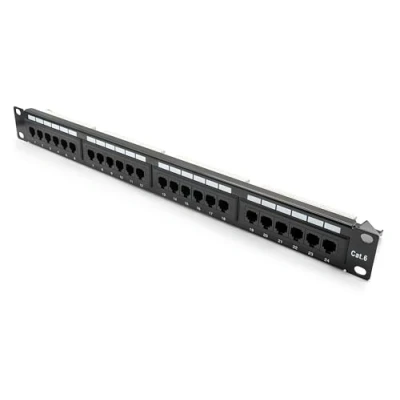 Immagine di Mach Power Patch Panel UTP Cat6 24 Porte RJ45 per Rack 19&quot;, Colore Nero