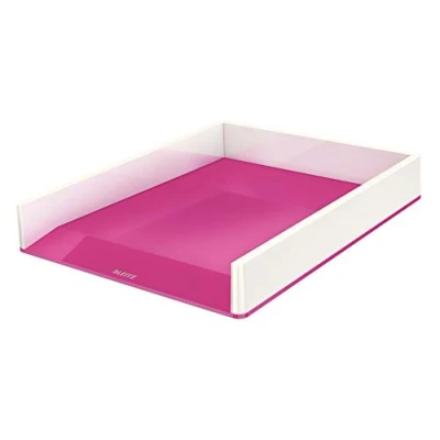 Immagine di Leitz TS 120551 Wow Duo Colour vassoio portalettere, 267 mm x 49 336 mm, rosa