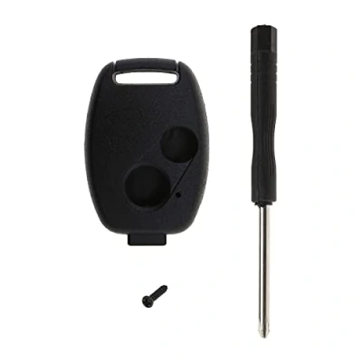 Immagine di EMSea 2 pulsanti Keyless Entry Remote Key Fob Caso Nero Custodia Shell Compatibile con Jazz Civic Accord FRV HRV senza lama chiave