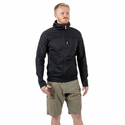 Immagine di Fjällräven Abisko Trail Fleece M, Felpa con Cappuccio , Uomo, Nero, XXL