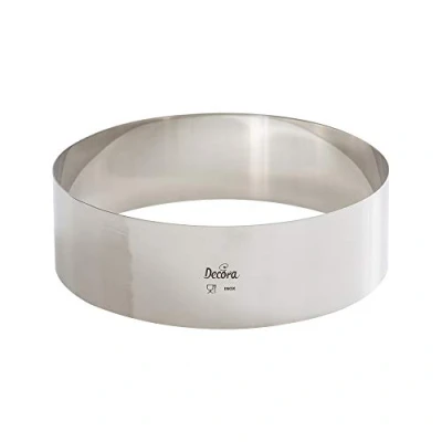 Immagine di Decora 22 x H 6 cm 0063750 Cerchio Inox, Ø in Acciaio Inossidabile, Argento