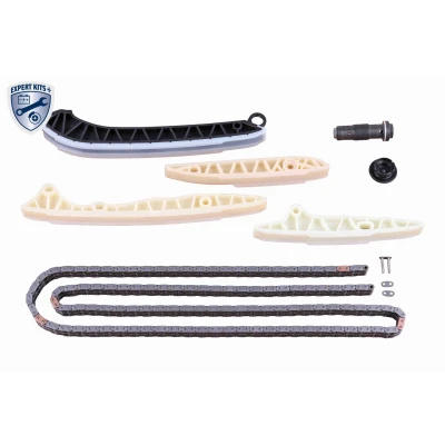 Immagine di VAICO V30 10007 BEK Kit catena distribuzione con guide di scorrimento, tendicatena per albero a camme Duplex, maglia giunzione