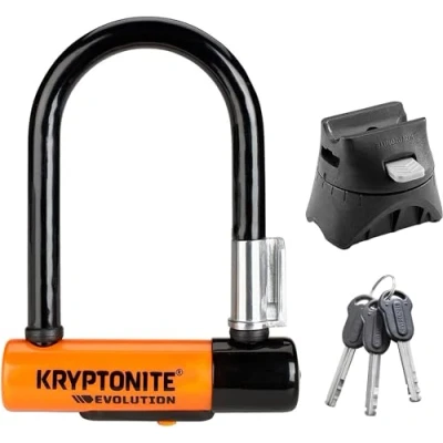 Immagine di Kryptonite 0720018002062 Blocco Disco Evolution Mini 5 con Supporto Flexframe U, 14cm 8,4cm