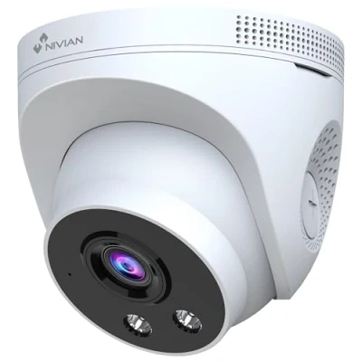 Immagine di NIVIAN Telecamera di Sicurezza WiFi 6 2K per Interni Montaggio a Soffitto, Visione Notturna Doppia, Rilevamento Intelligente con IA, Audio Bidirezionale. Compatibile Kit CCTV