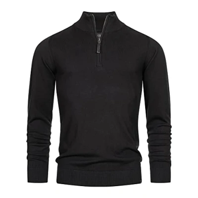 Immagine di Indicode Uomini Gore Pullover Maglione con Collo Alto in 80% Cotone Black L