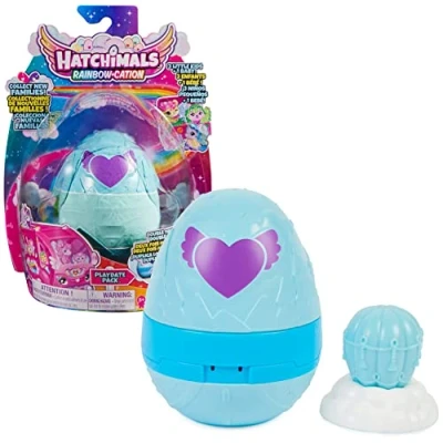 Immagine di HATCHIMALS CollEGGtibles, set da gioco arcobaleno con 4 personaggi e 2 accessori (lo stile può variare), giocattoli per bambini ragazze