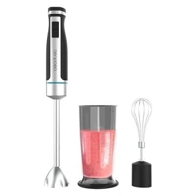 Immagine di Cecotec Frullatore a mano PowerGear 1500 XL Cream. W di potenza, piede extra lungo antispruzzi, 21 velocità + turbo, rivestimento soft touch, accessori inclusi