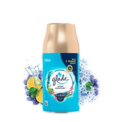 Immagine di Glade (Brise) Ricarica automatica spray, profumo per ambiente, Ocean Adventure, confezione da 4 (4 x 269 ml)