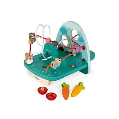 Immagine di Janod Wooden Looping Rabbit &amp; Co Toddler Manipulation and Motor Skills Toy For children from the Age of 18 months, J08254, Multicolored