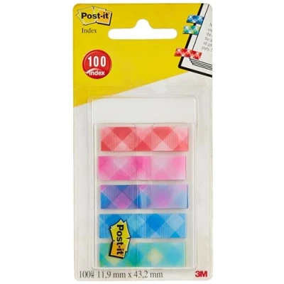 Immagine di Post it 5148 Miniset Segnapagina Motivi Colorati, Mini, 100 Pezzi, Multicolore Scozzese