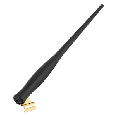 Immagine di Portapenne per Calligrafia Inglese Manico in Plastica Penna a Immersione con Pennino Obliquo Nero Flangia Metallo Rimovibile Scrivere Disegnare