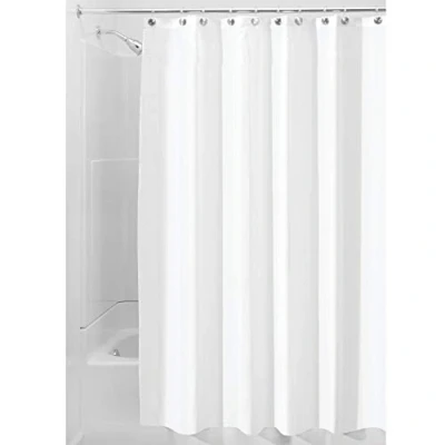 Immagine di iDesign Tenda da doccia in tessuto moderno, resistente alla muffa, per bambini, WC degli ospiti, colore bianco