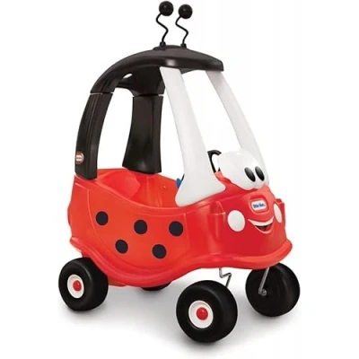 Immagine di little tikes Coccinella Cozy Coupe Gioco Cavalcabile con Clacson che Funziona Davvero, Interruttore di Accensione a Scatto e Tappo del Serbatoio, Multicolore, Coupé