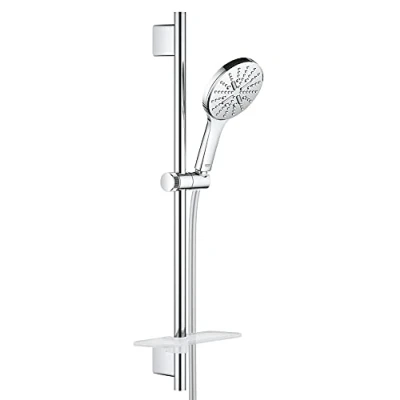 Immagine di Grohe 26577LS0 Set Asta Doccia a 3 Getti, Bianco Rotondo, 130/600 mm