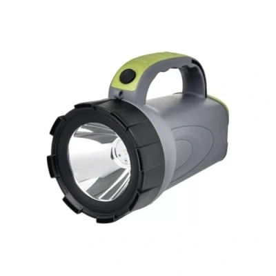 Immagine di EMOS Faro a LED ricaricabile 300 lm, max. 370 m 2 modalità di illuminazione 30 ore con manico antiscivolo e tracolla cavo ricarica/adattatore auto per esterni grigio nero verde