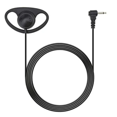 Immagine di the Lord of Tools Auricolare a forma di D da 3,5 mm con connettore 1 pin per ascoltare solo auricolari in gomma morbida senza microfono radio due vie