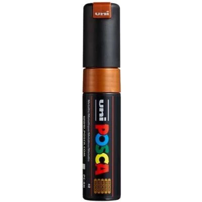 Immagine di Uni Ball M PC8K B Marcatore Posca a Tempera, Scalpello, 8 mm, Marrone Metalico