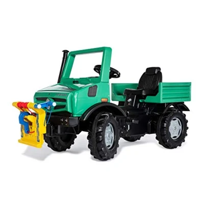 Immagine di Rolly Toys Mercedes Benz Auto RollyUnimog Forst Edition 2020 (unimog, Veicolo a Pedale), incl. RollyPowerwinch, Sedile Regolabile, Pneumatici silenziosi, Singolo, Colore Verde Menta, Grande, 038244