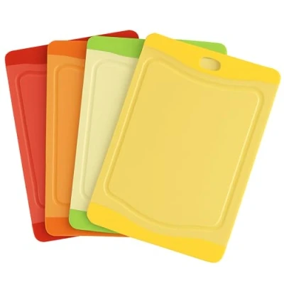 Immagine di STONELINE Set di 4 taglieri in plastica, 20 x 14 cm, Rosso, Arancione, Verde, Giallo, 20,1 13,9 3,1 unità
