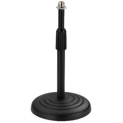 Immagine di Monacor MS 22 Treppiede da tavolo per microfono Diametro:15 cm Filetto esterno: 3/8, 5/8