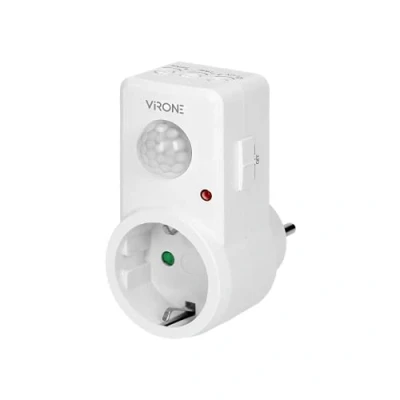 Immagine di VIRONE MS 1(GS) Rilevatore di Movimento a Presa 120 IP20 280W Versione Schuko (Tipo F)