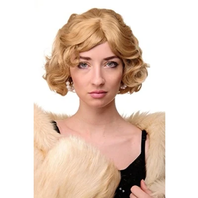 Immagine di WIG ME UP Parrucca Donna Anni 20 Swing Bob Ondulata biondo Mix di circa 25 cm A4002 611B