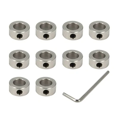 Immagine di Befenybay 10 pz collare di bloccaggio albero mm T10 piombo vite anello per parti CNC (10mm argento)