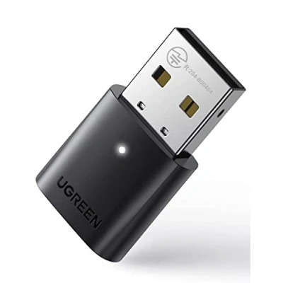 Immagine di UGREEN Adattatore Bluetooth 5.0 Chiavetta Trasmettitore USB per PC Windows 11 10 8.1 7, Dongle Collegato al Controller Auricolare Tastiera Mouse