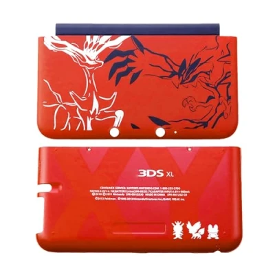 Immagine di Limitato 3DSXL Extra Housing Shell A/E Face Faceplate Rosso Rubino di ricambio, per console portatili 3DS XL/LL 3DSLL, Poket US Monsters Edition piastre copertura superiore/inferiore, set da 2