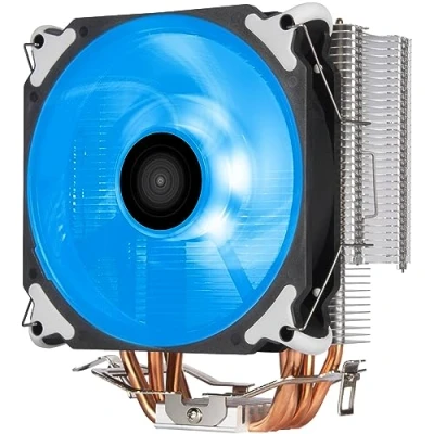 Immagine di SilverStone Technology SST AR12 RGB Raffreddatore CPU Argon con 4 orecchie di calore, tecnologia Direct Contact Heatpipe e ventola PWM da 120 mm
