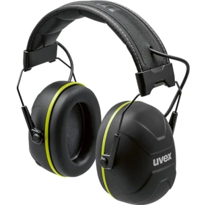 Immagine di Uvex aXess One 2.0 Paraorecchie attivo con tecnologia Bluetooth 5.2 SNR 31 dB, IP54 adatto per esterni e robusta staffa nero, lime Taglia unica, nero / lime, unica