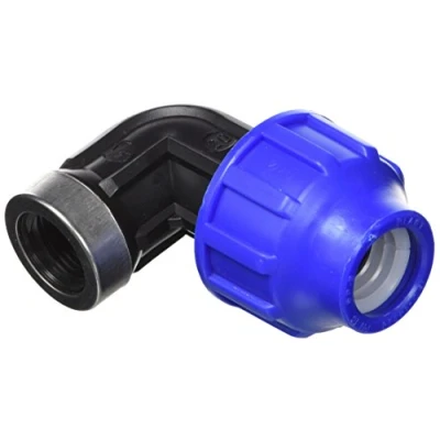 Immagine di &#039;S &amp; M Raccordo Gomito Filettatura Femmina, Inox, 20 mm x 1/2, Colore: Nero e Blu