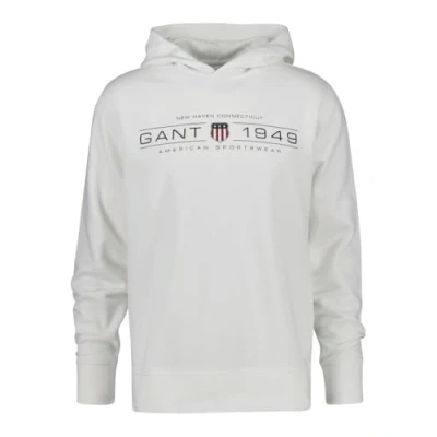 Immagine di GANT Graphic Hoodie Felpa con cappuccio, Uomo, Taglia: Medium, Eggshell
