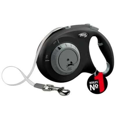 Immagine di flexi® Select Cinghia 7 m, colore nero, tra 0 guinzaglio regolabile per cani fino a 25 kg