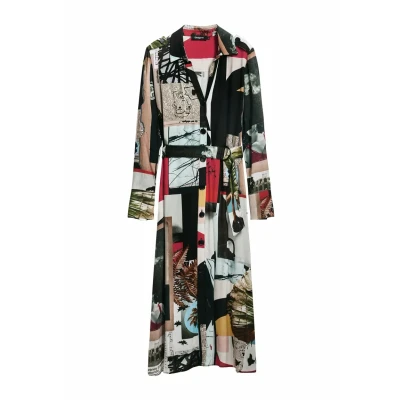 Immagine di Desigual Collage Abito a camicia multicoloured, Donna, Taglia: XL, Multi coloured