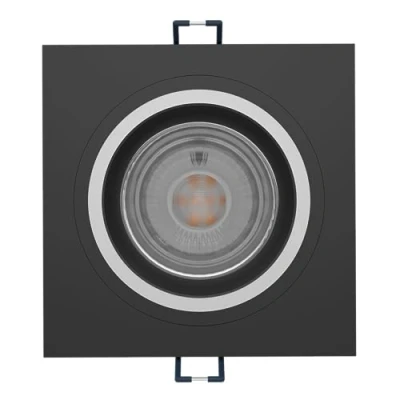 Immagine di Eglo connect Z Carosso Faretto spot LED da incasso Smart Home, uso con ZigBee, app e controllo vocale Alexa, luce bianca calda fredda, RGB, dimmerabile, in alluminio nero opaco, 9,3 cm