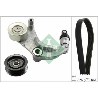 Immagine di INA 529 0153 10 Kit cinghie Poly V Controllare corsa libera generatore ed ev. sostituire HONDA: CR 3, CIVIC 8 Hatchback