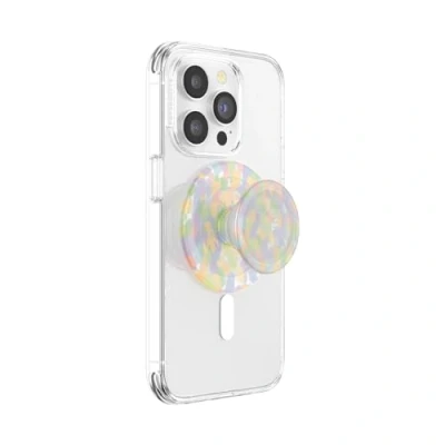 Immagine di PopSockets: PopGrip Round per MagSafe Anello Adattatore Incluso Supporto e Impugnatura Telefoni Cellulari Custodia con un Top Intercambiabile Rainbow Glass