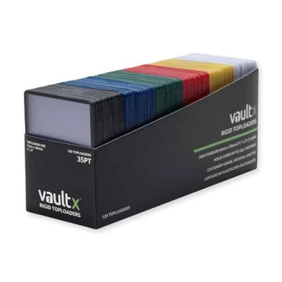 Immagine di Vault x Toploader premium extra spesso senza cuciture multicolore 35pt 7,6 10,2 cm porta carte rigide per collezionabili e sportive (confezione da 120), VX PR01 00MT120