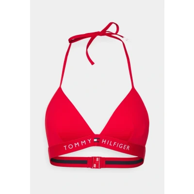 Immagine di Tommy Hilfiger Triangle Fixed Bikini pezzo sopra, Donna, Taglia: XS, Primary red