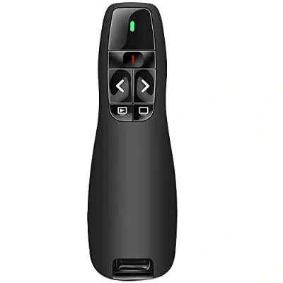 Immagine di Ergonomico Puntatore Presentatore Wireless Presenter Telecomando Presentazioni Powerpoint Senza Fili, 2.4GHz Slide PC Pointer Penna per Computer Portatile Mac