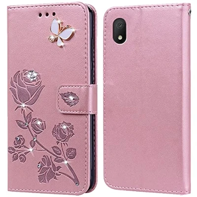 Immagine di PKQTOP Cover per Alcatel 1B 2020 Custodia,Carta Fessura, Supporto Stand,Silicone TPU,Flip Protettiva Case 2020(5.5&quot;)